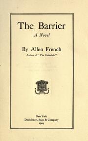 Cover of: The barrier by Allen French