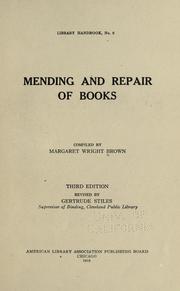 Cover of: Mending and repair of books