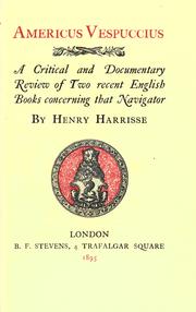 Americus Vespuccius by Henry Harrisse