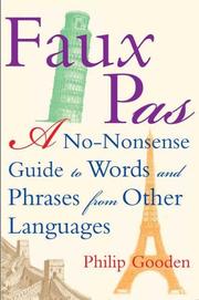 Cover of: Faux pas? by Philip Gooden