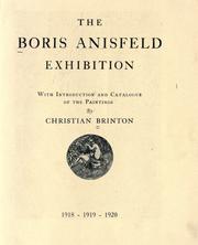 The Boris Anisfeld exhibition by Christian Brinton