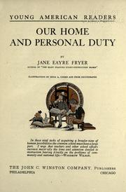 Cover of: Our home and personal duty by Jane Eayre Fryer
