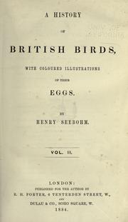 Cover of: A history of British birds by Frederic Seebohm