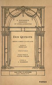 Cover of: Don Quixote by Jules Massenet