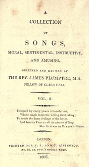Cover of: collection of songs, moral, sentimental, instructive, and amusing