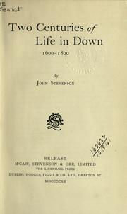 Two centuries of life in Down, 1600-1800 by John Stevenson