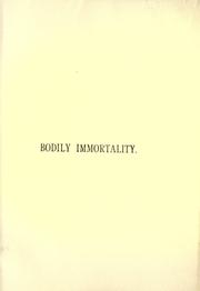 Cover of: Bodily immortality. by Paul Tyner, Paul Tyner