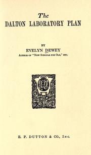 Cover of: The Dalton laboratory plan by Dewey, Evelyn.