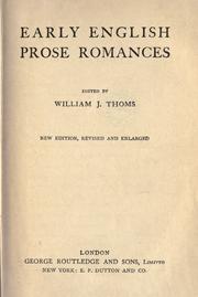 Cover of: Early English prose romances by William John Thoms