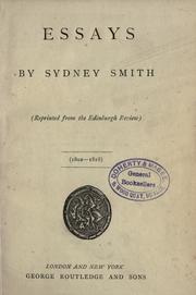 Cover of: Essays. by Sydney Smith