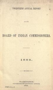 Cover of: Annual report of the Board of Indian Commissioners: for the year ...