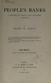 People's banks by Henry William Wolff