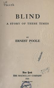 Cover of: Blind by Ernest Poole, Ernest Poole