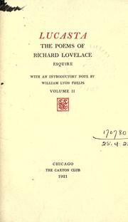 Lucasta by Richard Lovelace