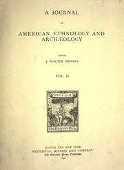Cover of: journal of American ethnology and archaeology.