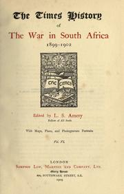Cover of: The Times history of the war in South Africa by Leo Amery