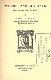 Cover of: Where animals talk by Nassau, Robert Hamill