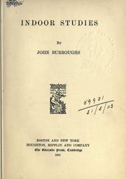 Indoor studies by John Burroughs