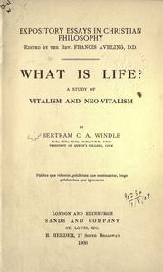 Cover of: What is life? by Windle, Bertram Coghill Alan Sir