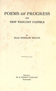 Cover of: Poems of progress: and New thought pastels