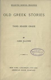 Cover of: Old Greek stories: third reader grade