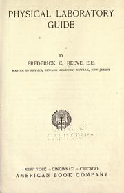 Front cover of Physical laboratory guide by Frederick Condit Reeve