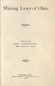 Cover of: Mining laws of Ohio