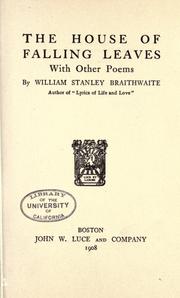 Cover of: The house of falling leaves, with other poems
