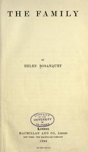 The family by Helen Dendy Bosanquet