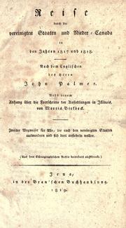 Cover of: Reise durch die Vereinigten Staaten und Nieder-Canada in den jahren 1817 und 1818.: Nebst einem Anhang ©·uber die Fortschritte der Ansiedlungen in Illinois