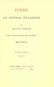 Cover of: Poems on several occasions by Austin Dobson