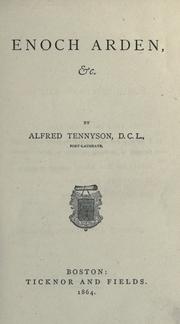 Cover of: Enoch Arden, &c. by Alfred Lord Tennyson