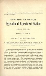 Cover of: Alfalfa on Illinois soil by Cyril G. Hopkins