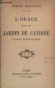 Cover of: orage sur le jardin de Candide: romans philosophiques.