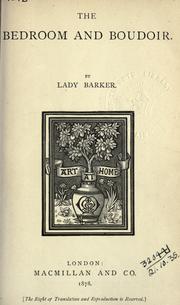 Cover of: The bedroom and boudoir by Mary Anne Barker