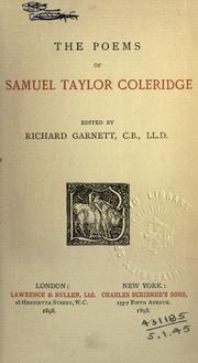 Cover of: Poems by Samuel Taylor Coleridge