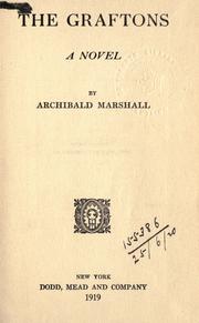 Cover of: The Graftons, a novel. by Archibald Marshall