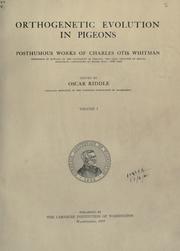 Cover of: Posthumous works by Charles Otis Whitman