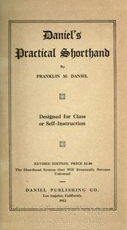 Cover of: Daniel's practical shorthand