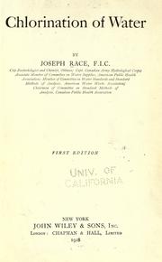 Cover of: Chlorination of water by Joseph Race