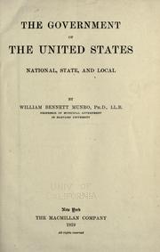 Cover of: The government of the United States: national, state, and local