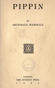 Cover of: Pippin by Archibald Marshall