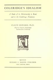 Coleridge's idealism by Claud Howard