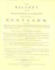 Cover of: The history of the reformation of religion within the realm of Scotland. by Knox, John