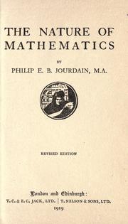 Cover of: The nature of mathematics by Philip E. B. Jourdain