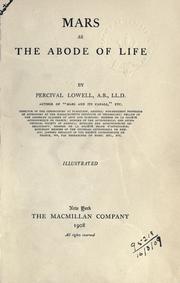 Cover of: Mars as the abode of life. by Percival Lowell