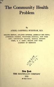 Cover of: The community health problem. by Athel Campbell Burnham