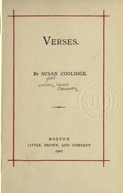 Cover of: Verses by Susan Coolidge