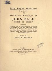 Cover of: Dramatic writings. by Bale, John