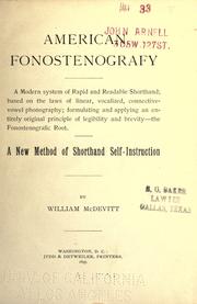 American fonostenografy .. by William McDevitt